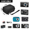 Picture of Digital Camera Case for CAMKORY/for VAHOIALD FHD 1080P/ for Kodak/for YISENCE for IWEUKJLO for Nsoela Kids Video Cameras Storage Holder for AbergBest for Polaroid for Canon and Cable-Black(Box Only)