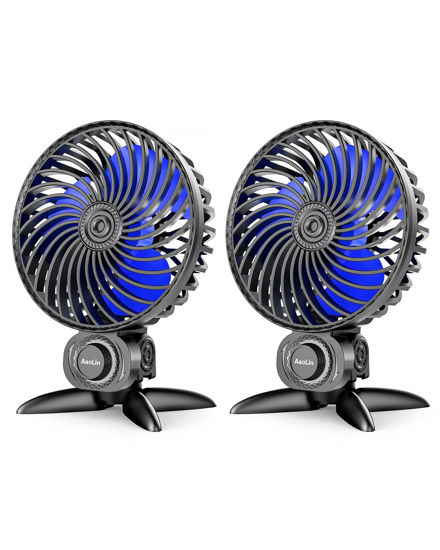 Picture of AaoLin 2 Pack USB Small Fan, Desk Fans with CVT Variable Speeds, Strong Cooling Airflow, Quiet Portable, Desktop Mini Personal Fan for Room, Home,Office, Bedroom-USB Powered