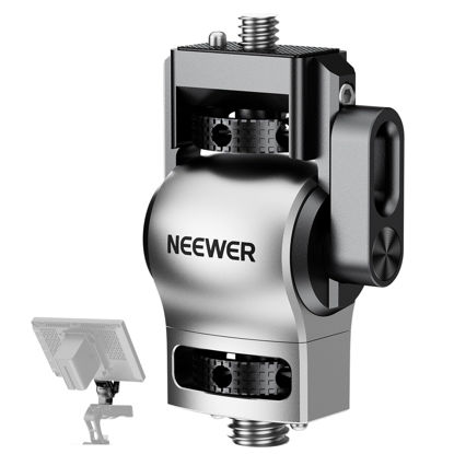 Picture of NEEWER Color Blocking Camera Monitor Mount with 3/8" ARRI, Anti Twist 1/4" Screw, 360° Swivel 180° Tilt Damping, Compatible with Atomos Ninja V 5"&7" Field Monitor Compatible with SmallRig Cage, MA014