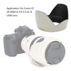 Picture of ASHATA EW‑83G Reversible Camera Lens Hood Sun Shade Protector,for Canon EF 28‑300mm F/3.5‑5.6L is USM Lens,White