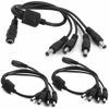 Picture of exgoofit 3-Pack DC 1 Female to 4 Male Way Output Power Splitter Cable Y Adapter for CCTV Security Cameras and LED Strip Lights