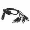 Picture of exgoofit 3-Pack DC 1 Female to 4 Male Way Output Power Splitter Cable Y Adapter for CCTV Security Cameras and LED Strip Lights