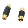 Picture of exgoofit RCA Adapter, 6pcs RCA Female to Female Coupler and 6pcs RCA Male to Male Coupler Gold Plated for Phono, Speaker, Amplifier and RCA Cable Extension