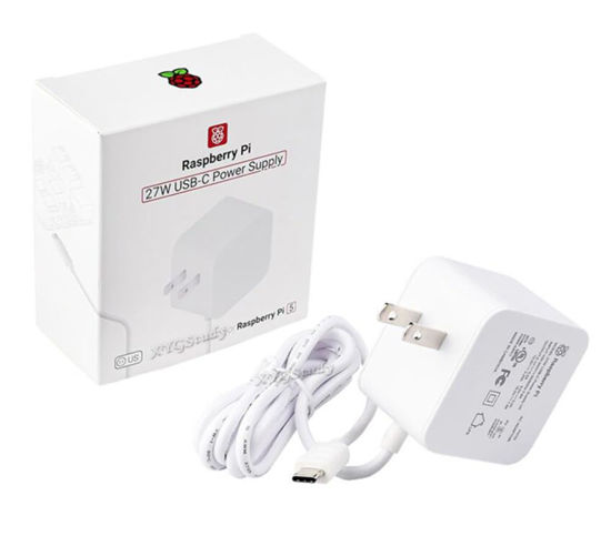 Picture of Official 27W USB Type-C Power Supply for Raspberry Pi 5 @XYGStudy (New Raspberry Pi 5 Official 27W PSU White US)