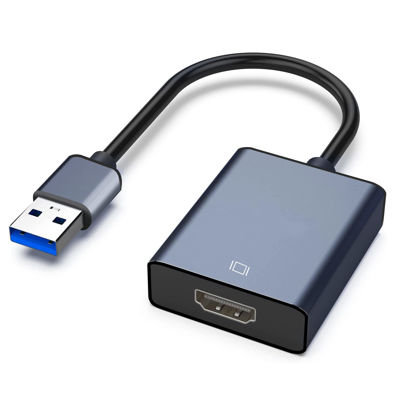 Picture of USB to HDMI Adapter, USB 3.0/2.0 to HDMI for Multiple Monitors 1080P Compatible with Windows XP/7/8/10 (Darkgrey)