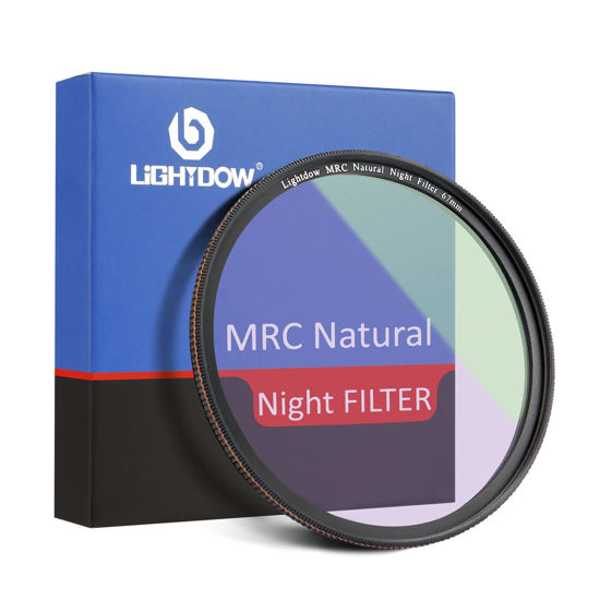 Picture of Lightdow 72mm Clear Natural Night Filter, Light Pollution Reduction Filter with 18 Multi Layer Nano Coating/SCHOTT Optical Glass/Ultra Slim Frame/Hydrophobic/Scratch Resistant/Oil Repllen for Sky/Star