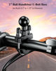 Picture of BRCOVAN Handlebar U-Bolt Mount Base with 1'' TPU Ball for Rails 0.5'' to 1.25'' in Diameter, Compatible with RAM Mounts B Size 1 inch Ball Double Socket Arm & Bike Motorcycle Phone Holder