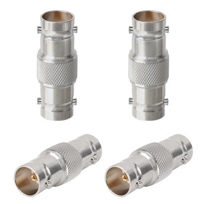 Picture of XRDS -RF SDI Connector 4PCS 75 Ohm BNC Adapter BNC Female to Female Barrel Connector for HD-SDI/3G-SDI/4K/8K SDI Video Camera Cable