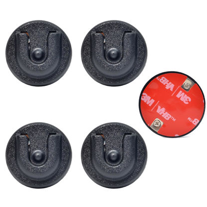 Picture of Universal Ham CB Radio Microphone Hanger, Round Knob Mic Holder Mount with Adhesive Back for Motorola HLN9073B CDM1250 CDM750 GM300 M1225 GM3688 GTX800 Kenwood TK768G TK868G TM471A (Pack of 5)