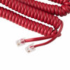 Picture of Phone Cord for Landline Phone - Tangle-Free, Handset Curly Telephones Land Line Cord - Easy to Use + Excellent Sound Quality - Phone Cords for Home and Office (15ft Long) Color: Crimson Red