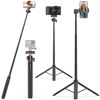 Picture of VRIG TP-16 Extendable Phone Tripod,145cm Camera Tripod 2in1 iPhone Tripod iPhone Tripod，Stage 360 Degree Rotation Compact Light Weight/Convenient Three Leg Camera/Action Camera