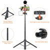 Picture of VRIG TP-16 Extendable Phone Tripod,145cm Camera Tripod 2in1 iPhone Tripod iPhone Tripod，Stage 360 Degree Rotation Compact Light Weight/Convenient Three Leg Camera/Action Camera