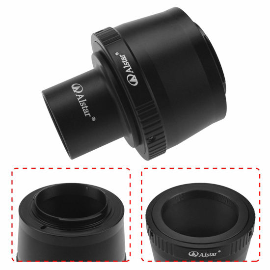 Picture of Alstar T T2 Lens to Fuji FX Mount Camera Adapter and M42 to 1.25" Telescope Adapter (T-Mount) - Universal Screw in for X-T1 X-A1 X-E2 X-M1 X-E1 X-PRO1