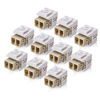 Picture of Cable Matters 10-Pack LC UPC Duplex Fiber Optic Keystone Coupler Jack, OM1/OM2/OM3/OM4 Multimode, OS2 Single Mode Support