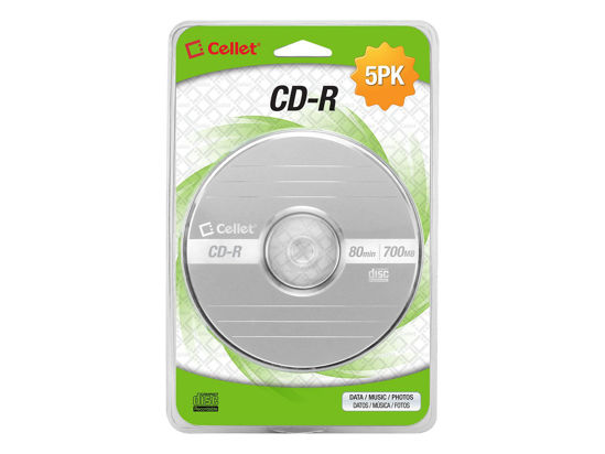 Picture of Cellet CD-R 700MB 80 Minute 52X Recordable Blank Disc - (5 Pieces Pack)