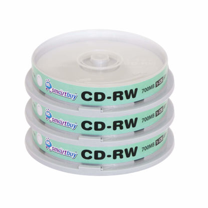 Picture of 30 Pack Smartbuy CD-RW 1-12X 700MB/80Min High Speed Branded Logo Rewritable Blank Data Media Disc