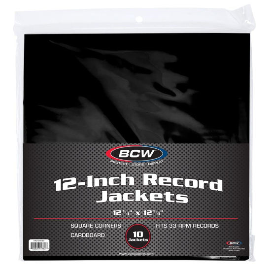 Picture of BCW Black Cardboard 12 in Record Jacket - 10 ct