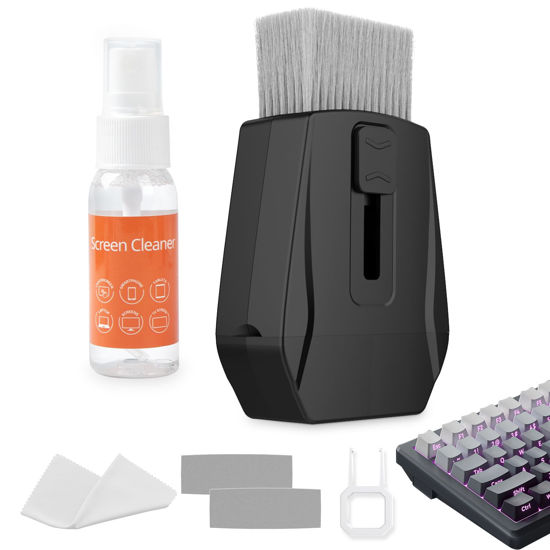 Picture of Keyboard Cleaning Kit Laptop Cleaner, 5 in 1 Laptop Cleaning Kit with Keyboard Brush and Screen Cleaning Spray, Electronic Cleaner for MacBook, Phone, Pad, Tablet, Computer Monitor