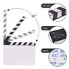 Picture of XIXIAN 30 * 24cm/ 12 * 9in Acrylic Film Clapboard Movie Directors Clapper Board Slate Cut Action Scene Blank Clap Board Dry Erase with White & Black Sticks