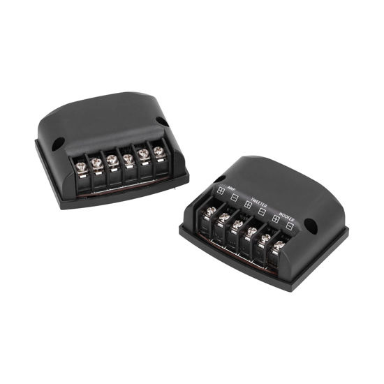 Picture of 2pcs High Frequency Capacitors Black Universal 2 Way Speaker Frequency Divider for Car Sound System Parts