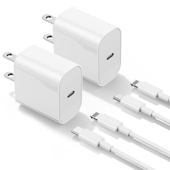 Picture of iPhone Charger Fast Charging 6ft Cord【Apple Certified】 USB C to Lightning Cable with 20W Fast Charger Block for iPhone 14 Pro Max/13 Plus/12 Mini/11/iPad Pro/Air(2-Pack)