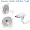 Picture of 60 ft Cable for WYZE Cam Pan V3 Camera, Outdoor Power Adapter with Micro USB 90 degree, White