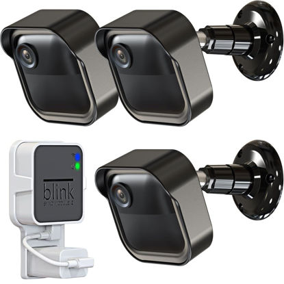 Picture of 3Pack Blink Outdoor Camera Mount, 360 Degree Adjustable Wall Mount Bracket and Weatherproof Protective Housing Compatible with Blink Outdoor (3rd Gen)/4 (4th Gen), with Blink Sync Module 2 Mount