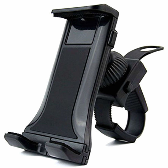 Picture of DHYSTAR Indoor Cycling Bike Holder, Universal Tablet Cell Phone Mount Holder Stand for Stationary Gym Handlebar on Exercise Spin Bike, Spinning Bicycle, Treadmill, Elliptical,360 Rotation Adjustable