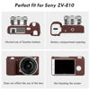 Picture of Rieibi ZVE10 Case, Soft Silicone Protective Case for Sony ZV-E10 ZVE10 Camera, Lightweight Rubber Cover for Sony Alpha ZVE10 - Brown