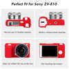 Picture of Rieibi ZVE10 Case, Soft Silicone Protective Case for Sony ZV-E10 ZVE10 Camera, Lightweight Rubber Cover for Sony Alpha ZVE10 - Red