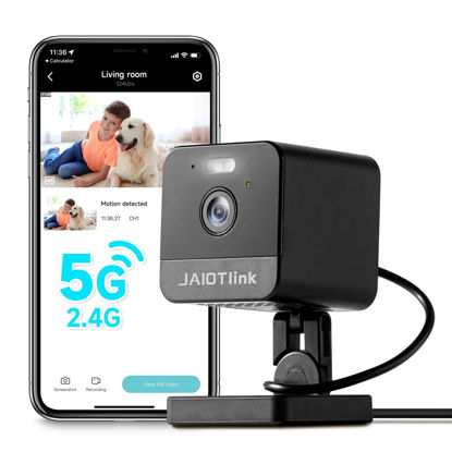 Picture of JAIOTlink 1080P 2.4g/5g Indoor Camera, Plug-in Cameras for Home Security w/Night Vision, Baby/Elder/Home Cameras Indoor with Phone App, Motion Detection, 2-Way Talk, WiFi Camera Compatible w/Alexa