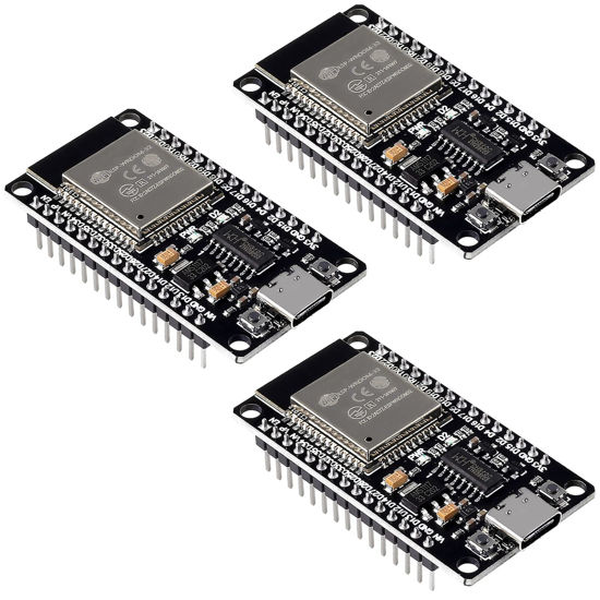 Picture of 3PCS ESP32 Type C Development Board ESP32S Type-C USB WiFi + Bluetooth ESP-WROOM-32 CH340C 2.4GHz Dual Core WiFi NodeMCU Processor Microcontroller ESP32-DevKitC-32