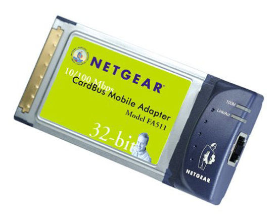 Picture of NETGEAR FA511 32-bit CardBus PC Card Mobile (10/100)