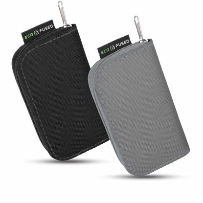 Picture of Eco-Fused Memory Card Case - Fits up to 22x SD, SDHC, Micro SD, Mini SD and 4X CF - Holder with 22 Slots (Black & Grey - 2 Pack)