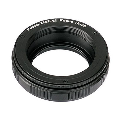 Picture of Fotasy M42 to M42 Lens Macro Helicoid Adapter, 42mm Focusing Helicoid Extention Tube, 15mm to 26mm, fits M42 Screw Mount Lens