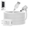 Picture of Charge Cords 30ft for Ring Weatherproof Indoor Outdoor Charging Cable with Quick 2Amp Power Adapter for Ring Stick Up Cam Battery 3rd Gen/2nd Gen & Spotlight Cam Battery (White,1 Pack)