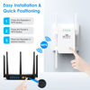 Picture of WiFi Extender, Upgraded WiFi Range Extender Wireless Repeater Internet Signal Booster with 4 High Power External Antennas 2 Ethernet Ports for Whole Home WiFi Coverage