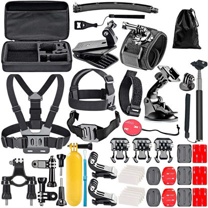 Picture of Navitech 50-in-1 Action Camera Accessories Combo Kit with EVA Case - Compatible with Surfola SF530 Action Camera