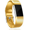 Picture of Maledan New Shiny Color Bands for Fitbit Charge 2, Champagne Silver Gold Large