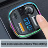 Picture of QQH C26 Dual Ports USB Charger TF Card U Disk FM MP3 Player Car Charger for Mobile Phone: Hands-Free FM Transmitter with Wireless Bluetooth 5.0, Dual USB Ports, and Colorful LED Backlight