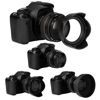 Picture of 58mm Lens Hood Set, Collapsible Rubber Lens Hood with Filter Thread + Reversible Tulip Flower Lens Hood + Center Pinch Lens Cap + Microfiber Lens Cleaning Cloth