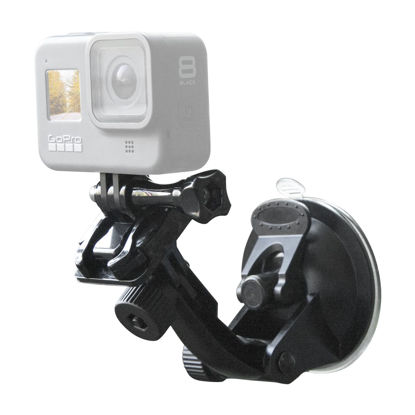 Picture of Haoyou Suction Cup Mount(with 1/4 Conversion Adapter) Compatible with Gopro Hero12 11 10 9 8 7 6 5 4 3+ 3 gopro Hero 2018 DJI Osmo Session Akaso and Other Action Cameras