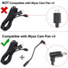 Picture of Uogw 3 Pack 90° Micro-USB Extension Cable Compatible with Wyze Cam Pan v3 and Wyze Cam v3 Pro, 5inch Male to Female Extender Cord for WYZE Cam,L-Shaped Flat Cable(Black)