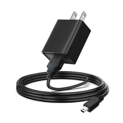 Picture of Mini USB Wall Charger AC Adapter Power Cord for Garmin Nuvi Drive 40lm 50lm 52 60 255w 265w 550 620 1300 1350 1450 2577lmt 2597lmt 2589lmt 2599lmt 2599lmt 2689lmt Dezl 570lmt Traffic Sat Nav GPS