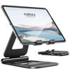 Picture of Nulaxy Aluminum Dual Foldable iPad Stand, Fully Adjustable Desktop Tablet Holder, iPad Accessories for Office Kindle Compatible with Mobile Devices iPad Pro/Air/Mini, iPhone Pro/Max/Plus, Black