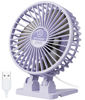 Picture of JZCreater USB Desk Fan, Mini Fan Portable, 3 Speeds Desktop Table Cooling Fan, Plug in Power Fan, Rotation Strong Wind, Quiet Personal Small Fan for Home Desktop Office Travel Bedroom, Purple