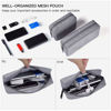 Picture of Portable Electronics Accessories Storage Bag, 2PCS Big + Small Carrying Case Travel Cable Organizer Cosmetic Bag Pouch Compatible Hard Drive, Power Bank, Mouse, Laptop Charger, Cellphone, Gray