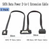 Picture of SATA 6G Data Cable, SATA Power 2-In-1 Extension Cord, LP4 IDE 4 pin to SATA 15P Female with Serial ATA III 7 Pin Female for HDD, SSD, Optical Drives, DVD Burners, PCI Cards etc - 19.7in (2 Pack)