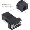 Picture of Poyiccot VGA Extender Over Ethernet Adapter, 4pcs VGA to RJ45 Adapter VGA 15 Pin Male to CAT5 CAT6 Female Network Cable Extender Adapter for Multimedia Video