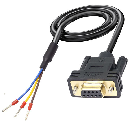 Picture of XMSJSIY DB9 Connector RS232 Serial Port Cable DB9 Adapters Solderless 9-Pin COM Port Breakout Replacement Cable Order:235 (Female) -1.5m/4.92Feet